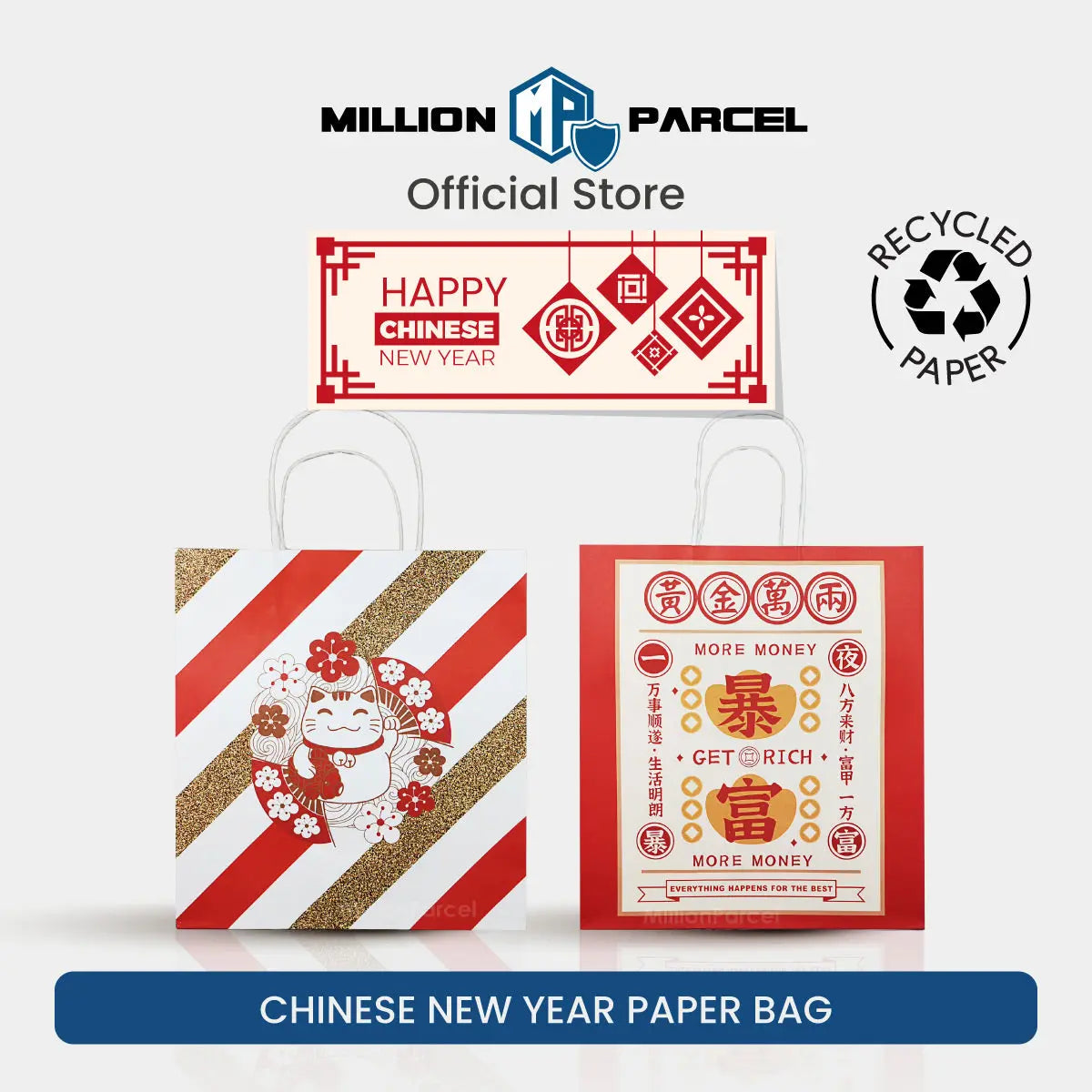 Chinese New year Paper Bag | CNY Paper Bag - MillionParcel - MillionParcel