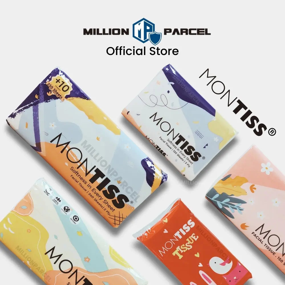 MONTISS Facial Tissue Paper | 2 Ply Tissue Paper (Non-Embossed) - MillionParcel