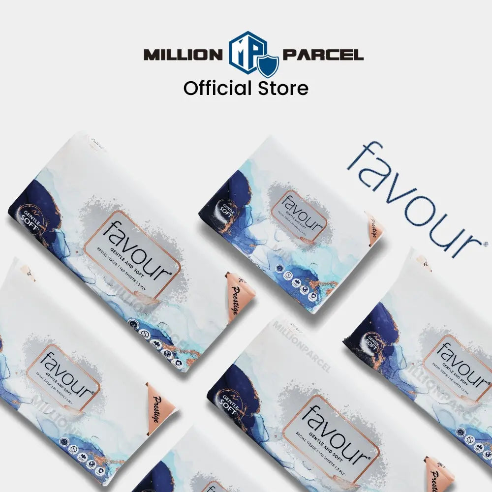 FAVOUR Tissue: Prestige 3 Ply Facial Tissue Paper - MillionParcel