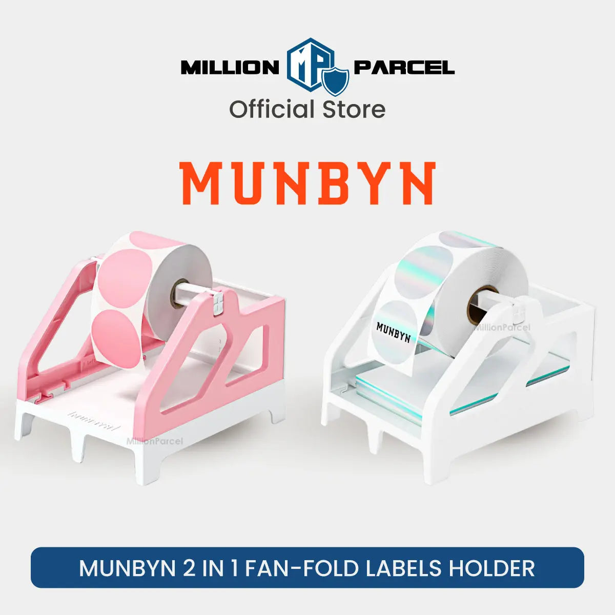 Munbyn 2 In 1 Fan-Fold Stack and Roll Label Holder | 3 in 1 Label Holder - MillionParcel