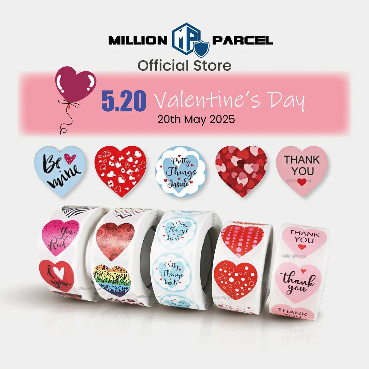 Thank You Sticker Label Roll | Handmade Stickers - MillionParcel
