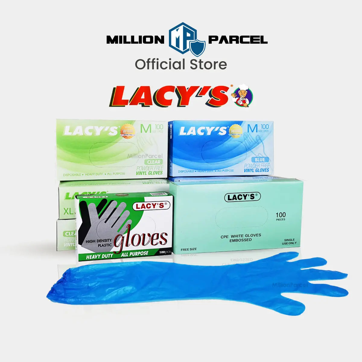 Lacy's Multipurpose Gloves Powder Free | HDPE/CPE/Vinyl Gloves - MillionParcel