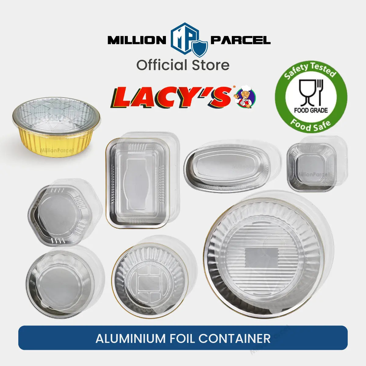 Lacy's Smooth-Wall Container with Lid | Aluminium Foil Tray - MillionParcel