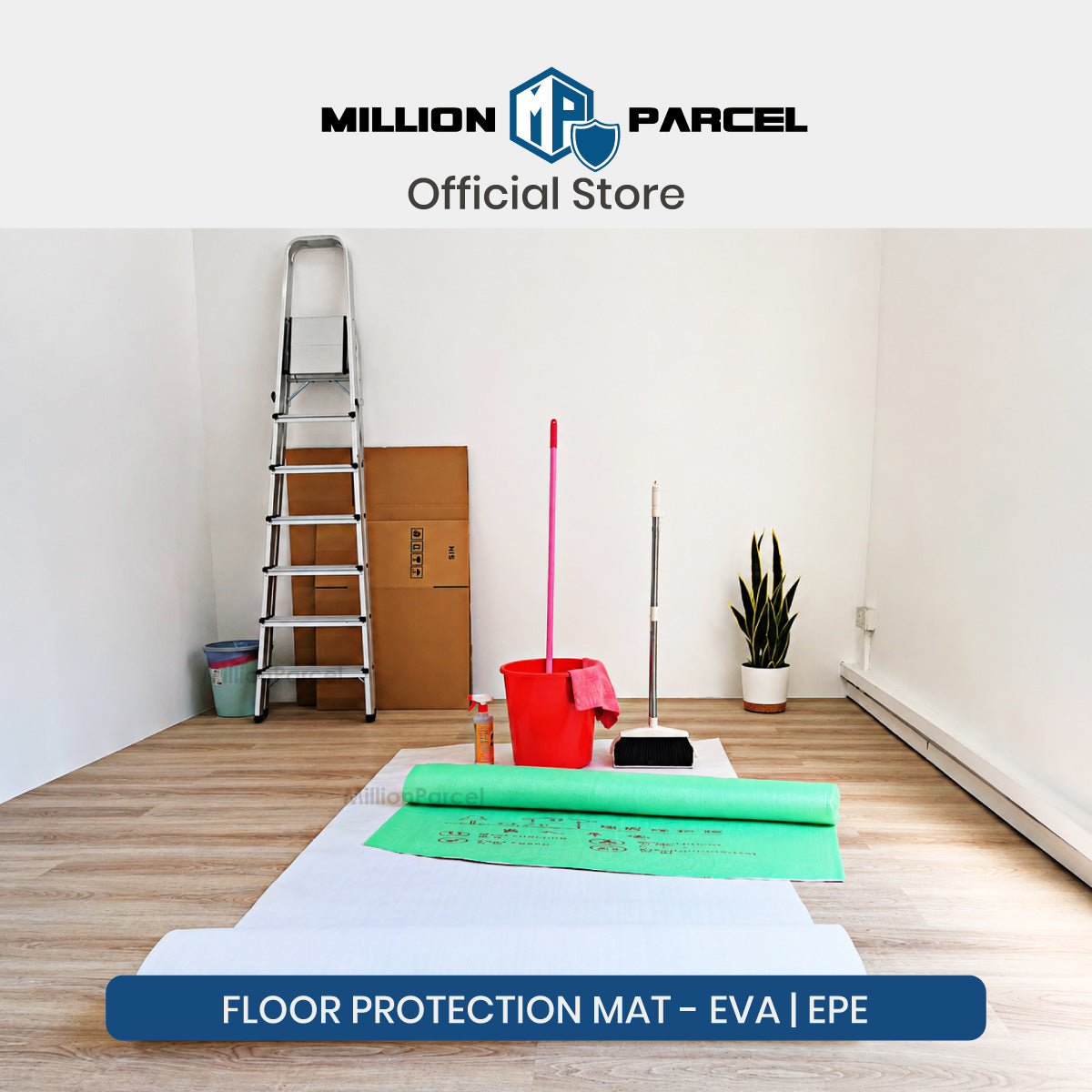 Floor Protection Mat for Renovation | EVA & EPE Waterproof Anti-Scratch Floor Protector Roll