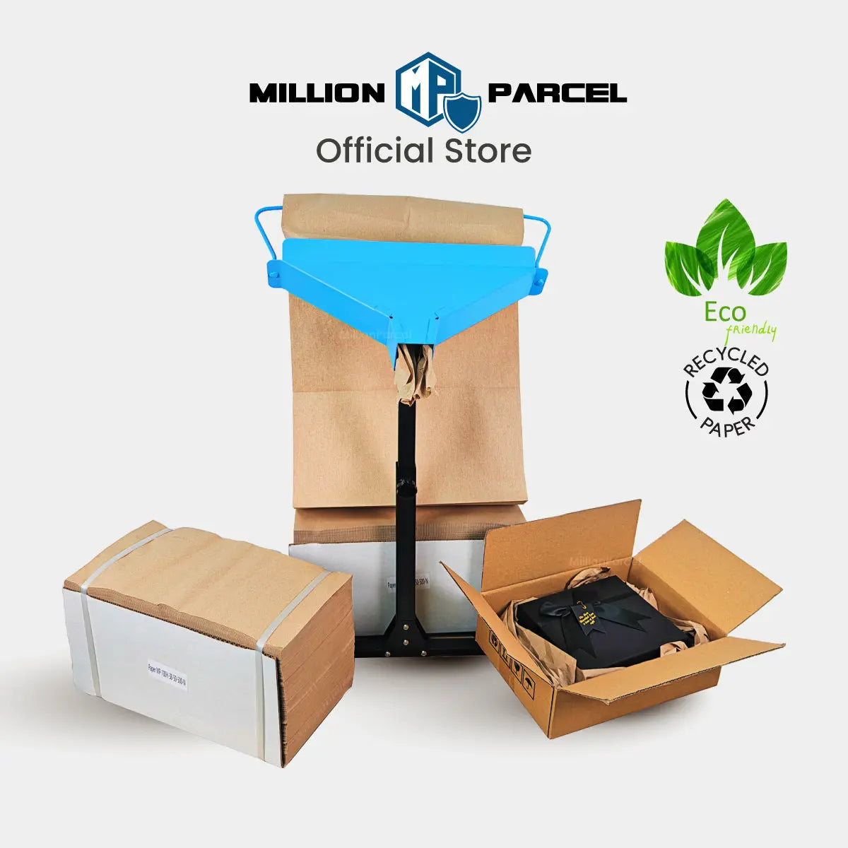 Z-fold Kraft Wrapping Paper & Rack | Fanfold Kraft Paper - MillionParcel
