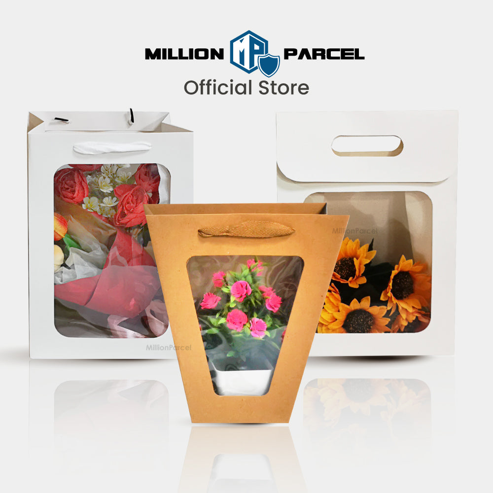 Window Paper Bag | Prefect for Valentines Day & Birthday - MillionParcel