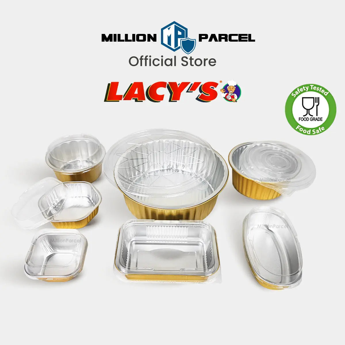 Lacy's Smooth-Wall Container with Lid | Aluminium Foil Tray - MillionParcel