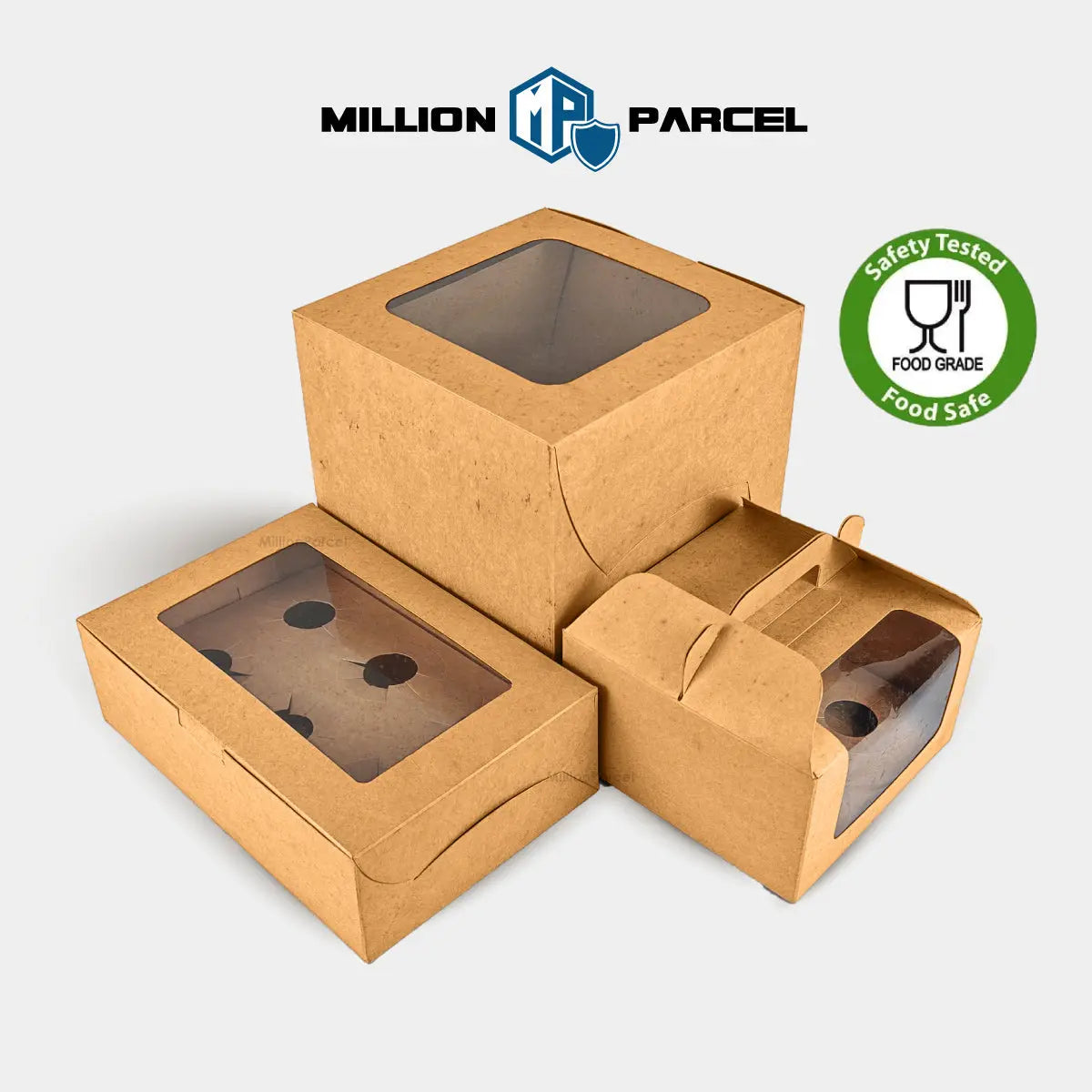 Food Grade Cake Box with Window + Tray - MillionParcel