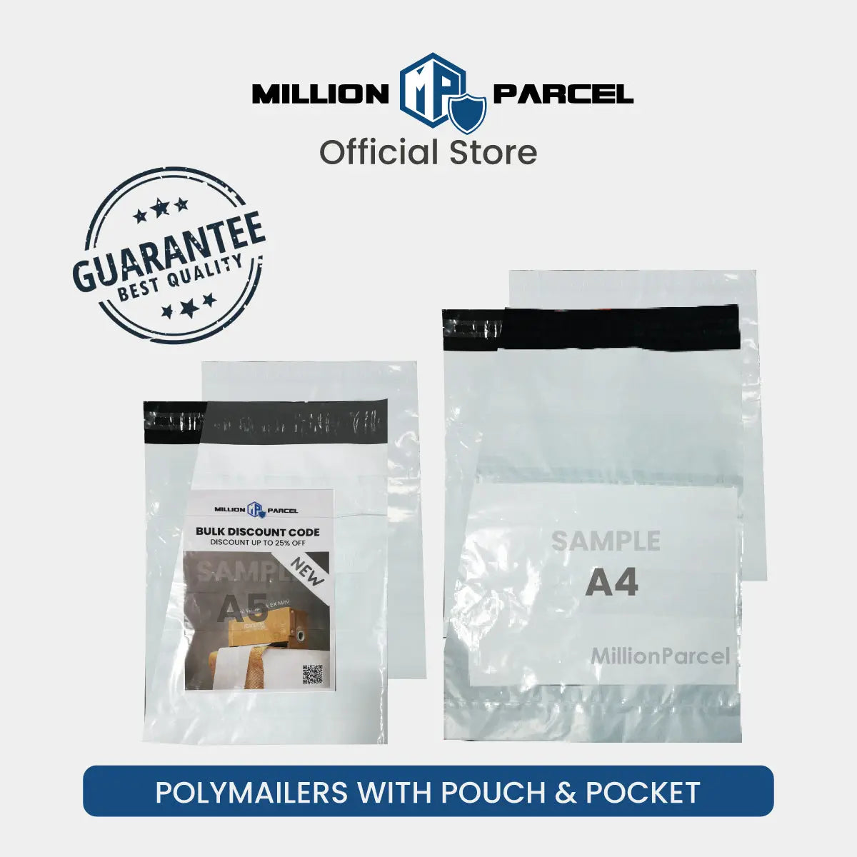 Polymailers with pouch & pocket - MillionParcel