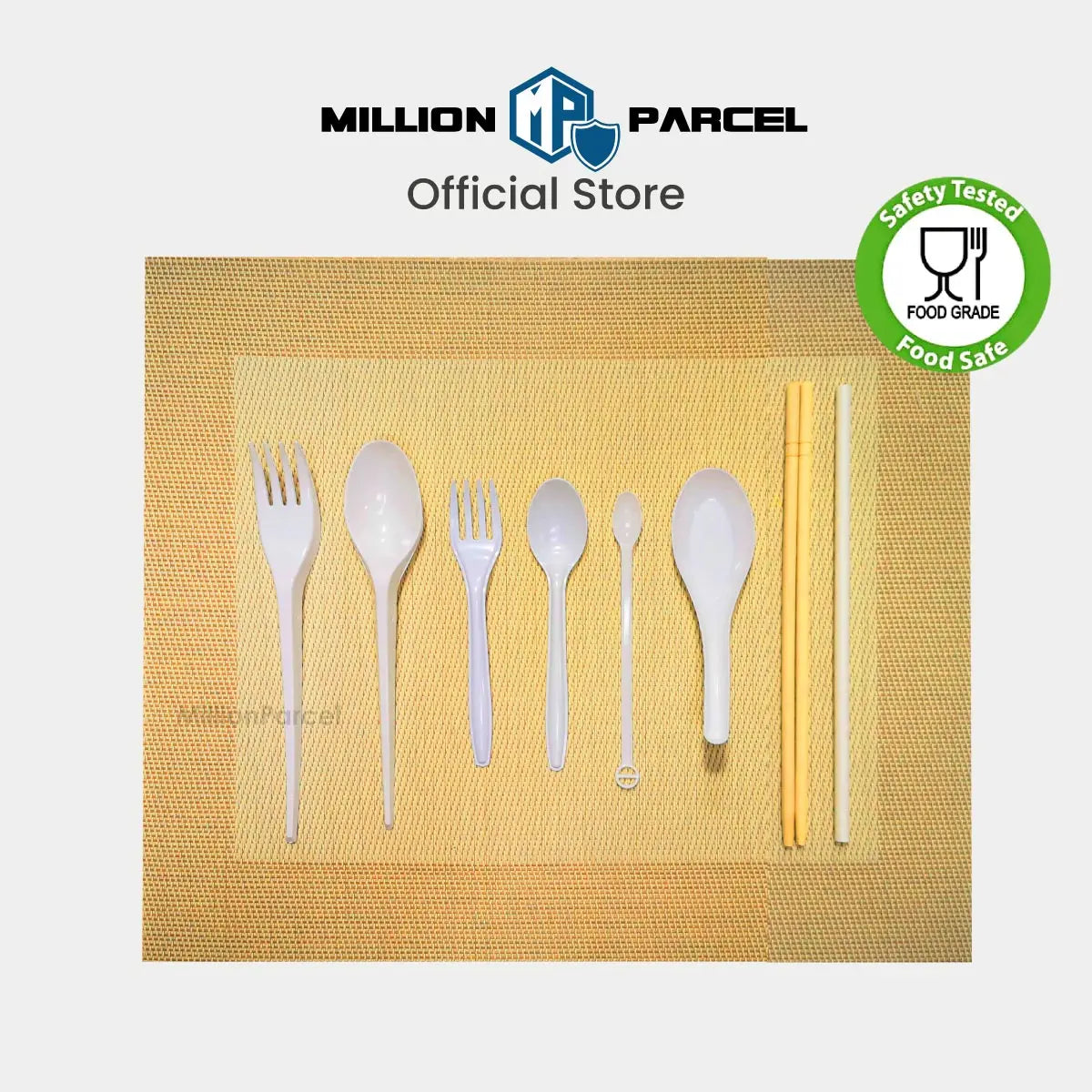 Premium Disposable Tableware | Disposable Cutlery - Plates, Cup, Bowl, Spoons, Forks, Straw, Stirrer, Chopsticks - MillionParcel