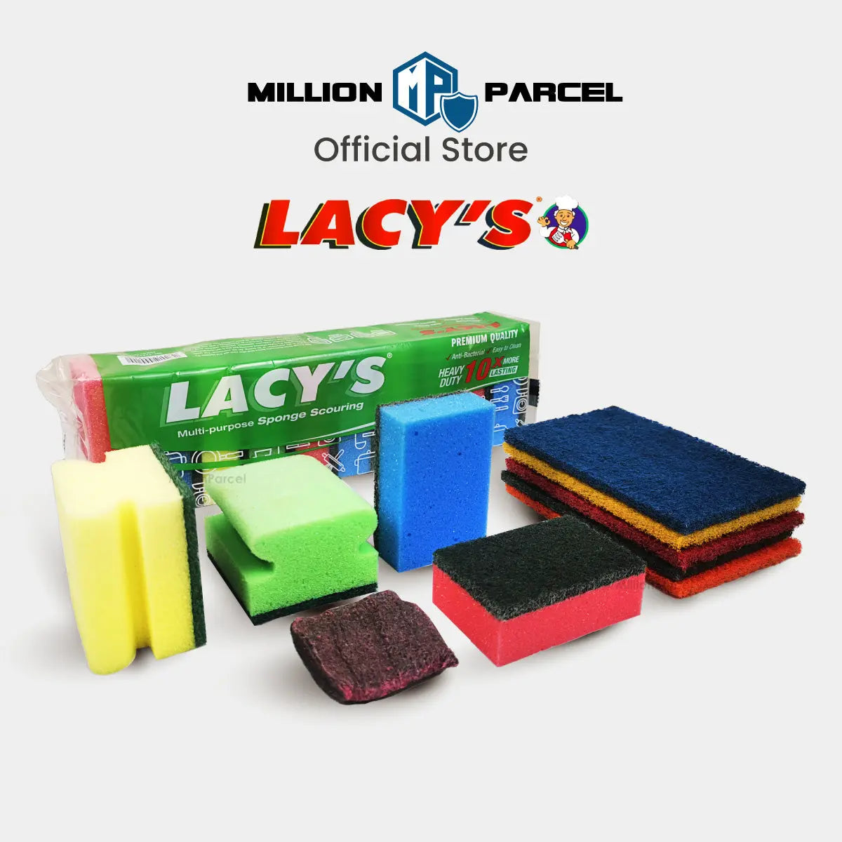 Lacy’s Assorted Sponge & Scourer | Soap Pads | Scrub Pads - MillionParcel