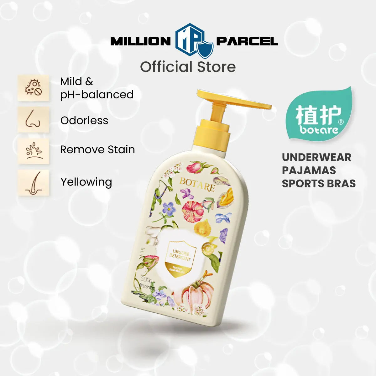 Botare Lingerie Detergent - Gentle, Fresh & Effective Care for Delicates - MillionParcel