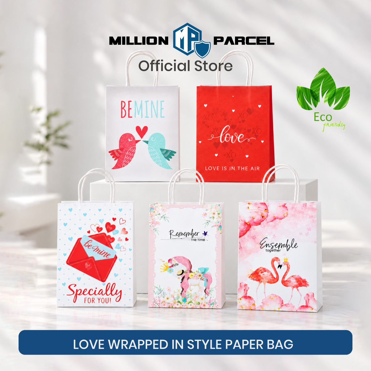 Thank You Paper Bag | Floral Gift & Goodie Bag for Wedding, Party & Festivals