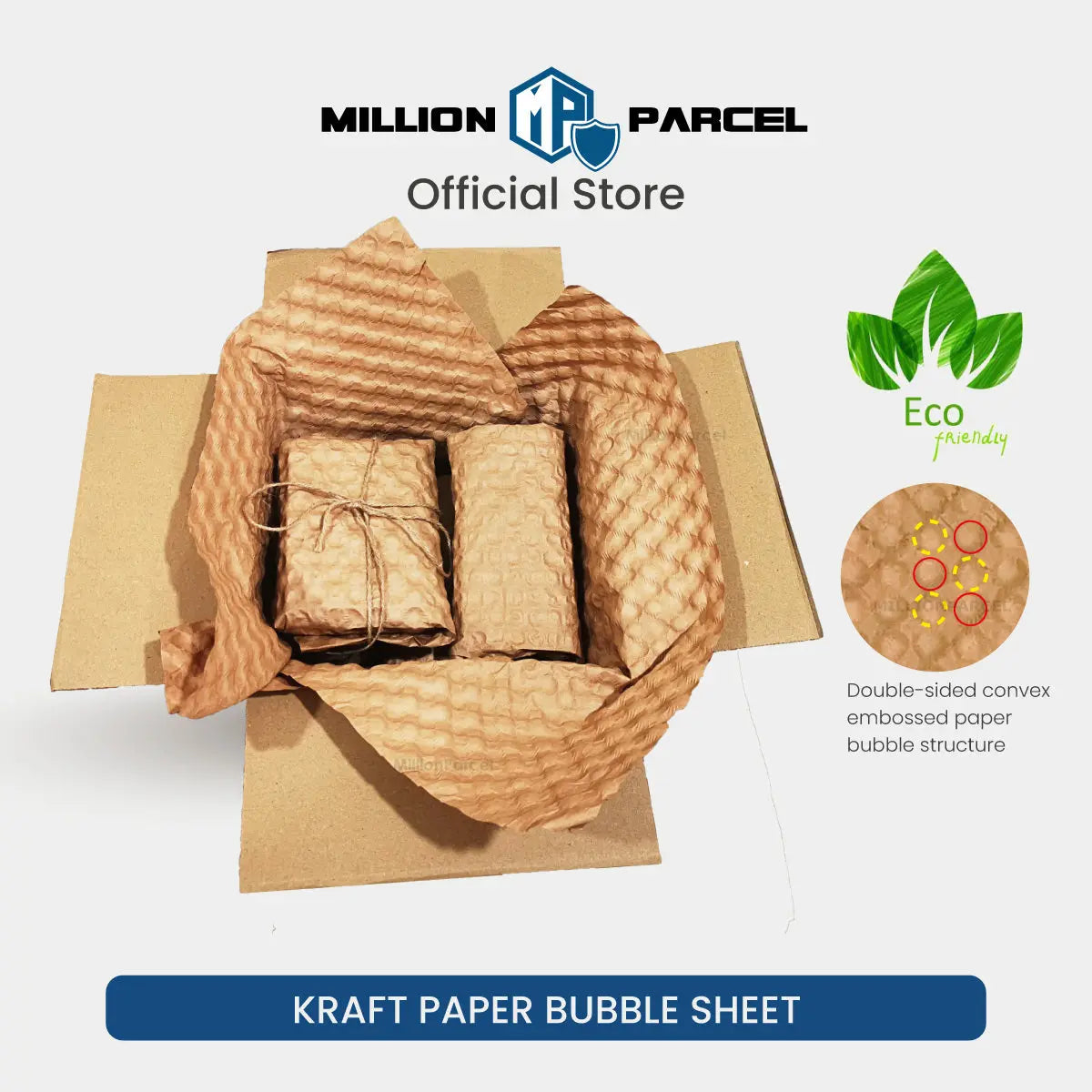 Kraft Paper Bubble Sheet | Bubble Wrap Paper - MillionParcel