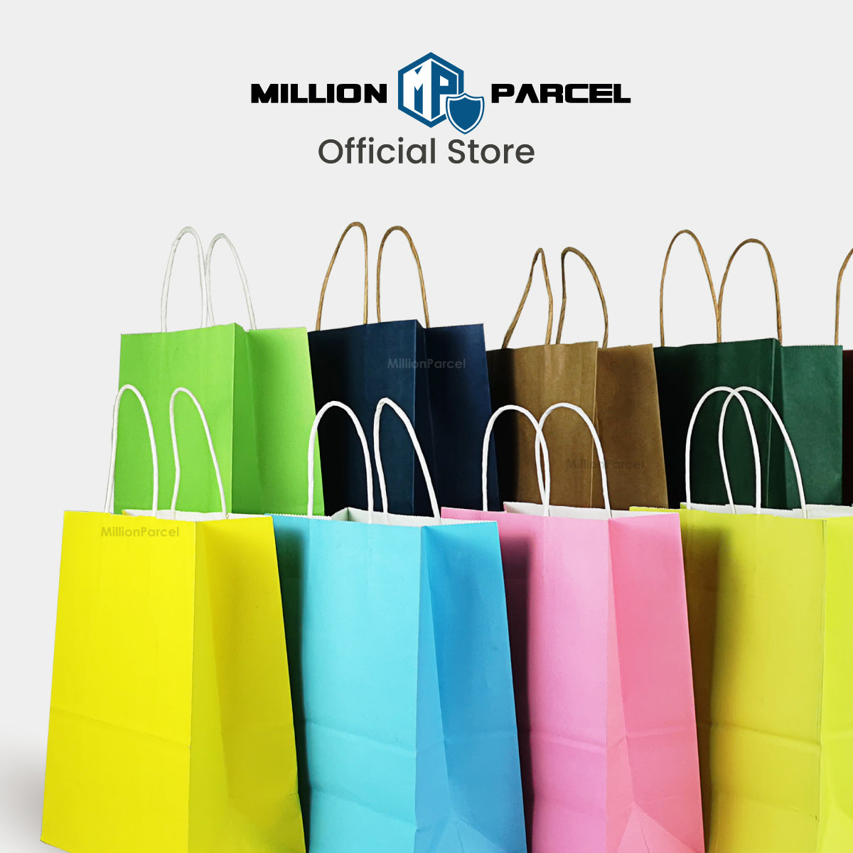 Kraft Paper Bag with Twisted Handle | Colour Paper Bag - MillionParcel