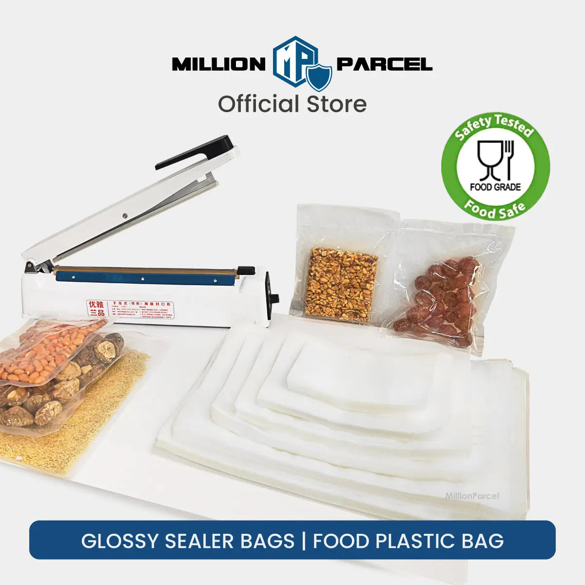 Glossy Sealer Bags | Food Plastic Bag - MillionParcel