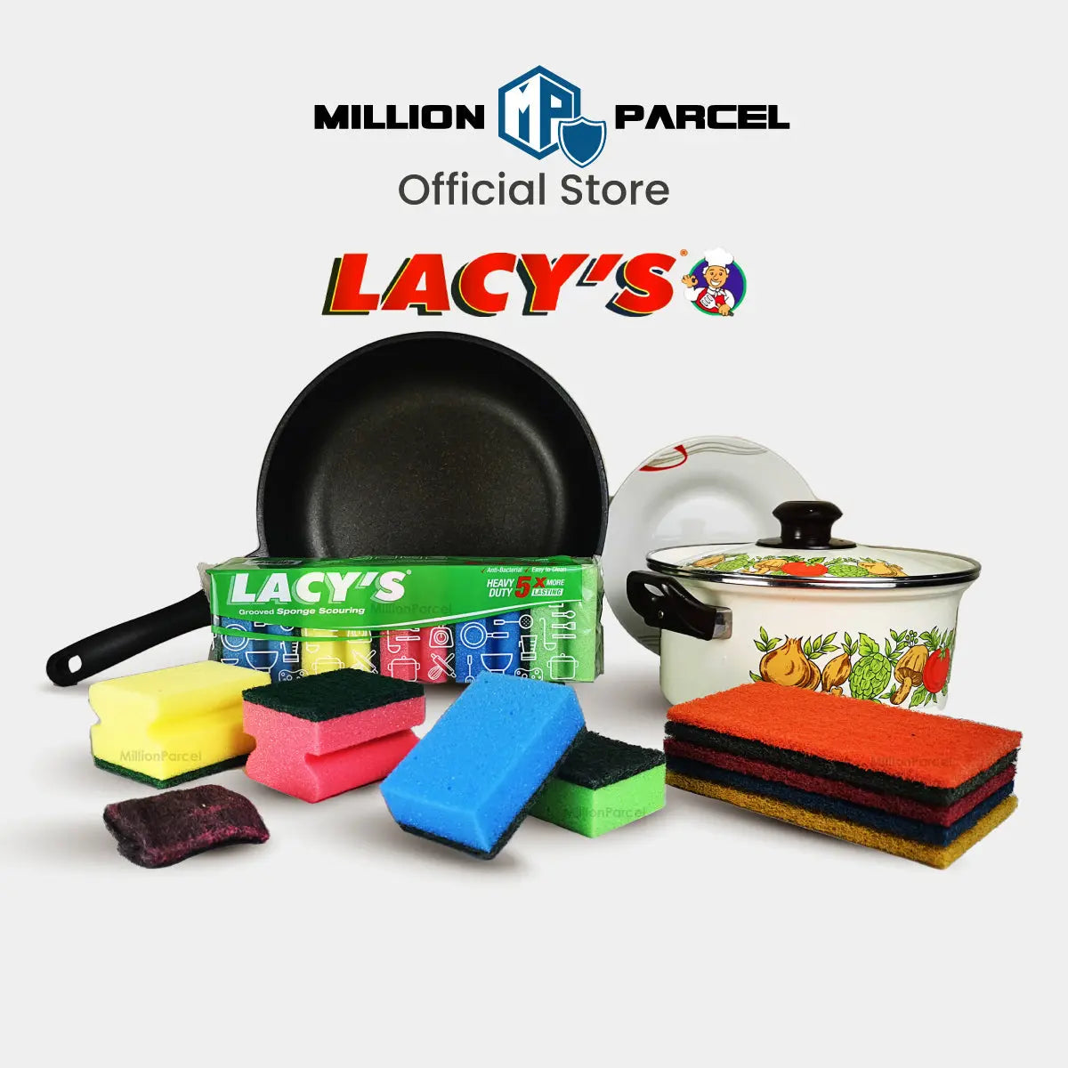 Lacy’s Assorted Sponge & Scourer | Soap Pads | Scrub Pads - MillionParcel