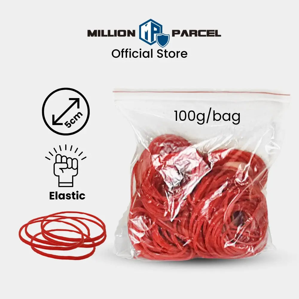 Elastic Red Rubber Band D5cm - 100g/pkt - MillionParcel