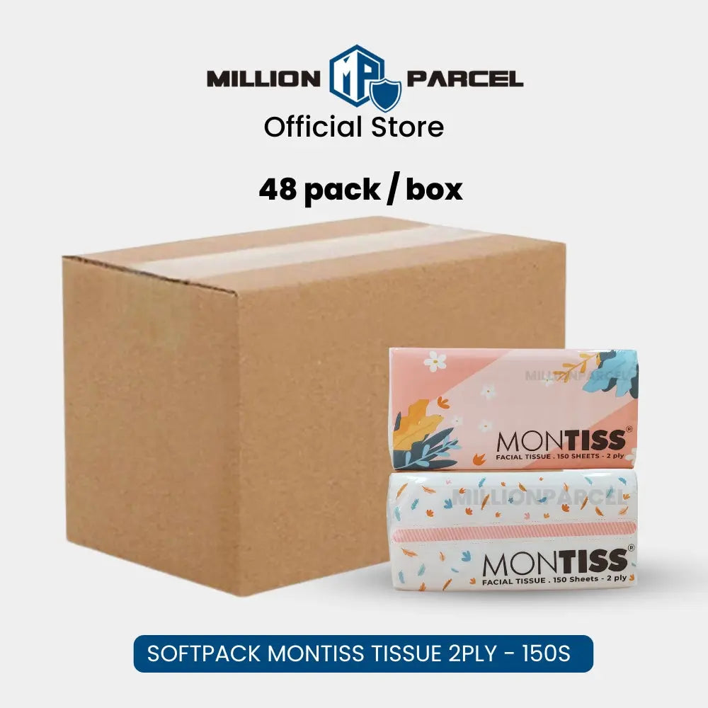 MONTISS Facial Tissue Paper | 2 Ply Tissue Paper (Non-Embossed) - MillionParcel