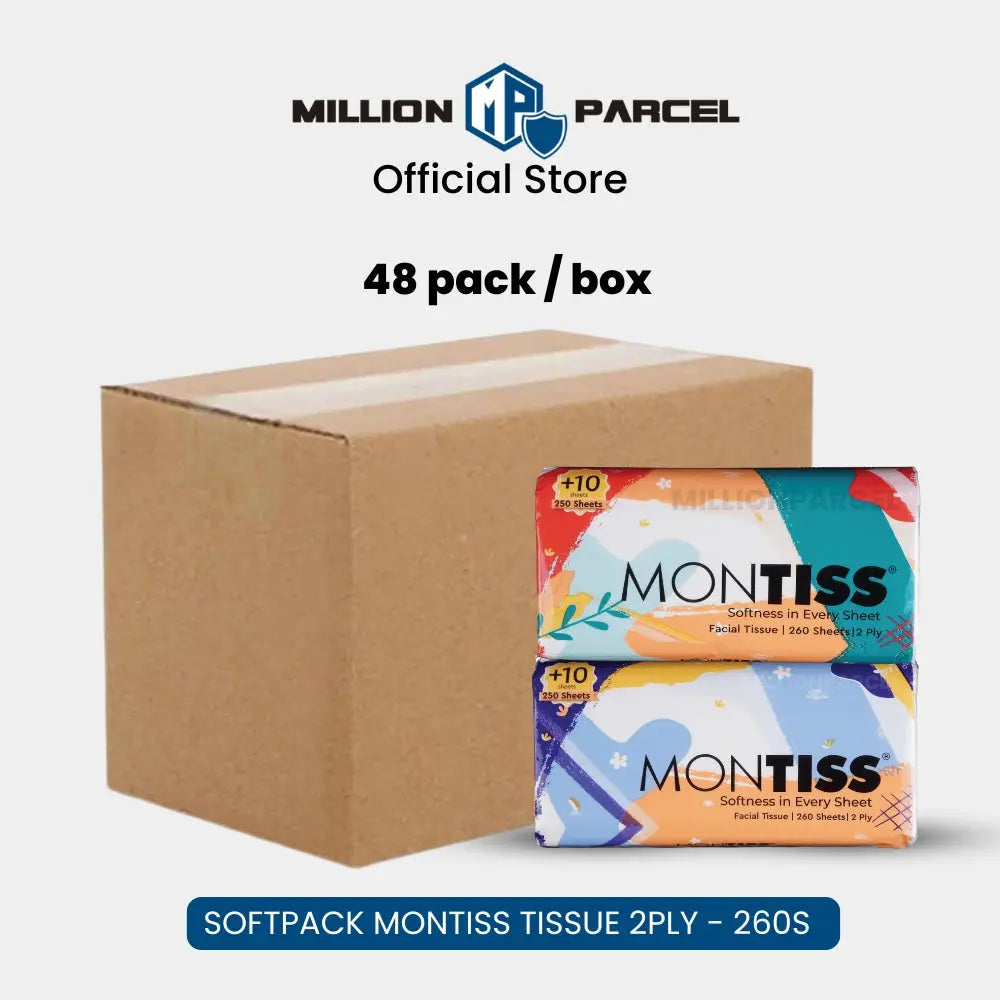 MONTISS Facial Tissue Paper | 2 Ply Tissue Paper (Non-Embossed) - MillionParcel