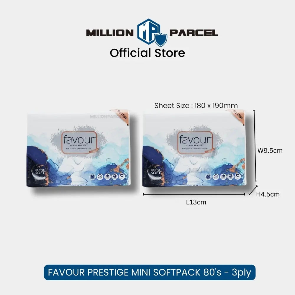 FAVOUR Tissue: Prestige 3 Ply Facial Tissue Paper - MillionParcel