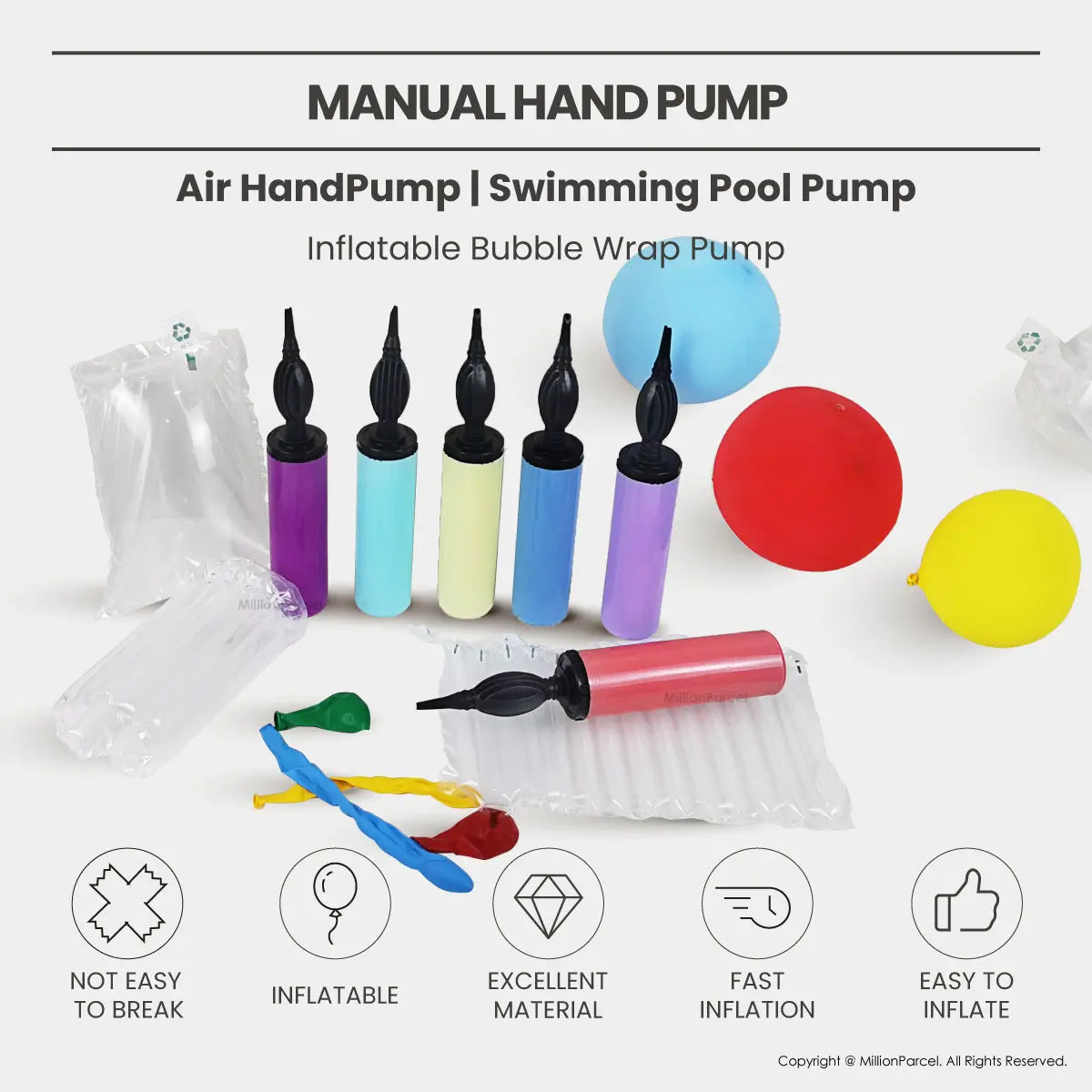 Manual Hand Pump for Inflatable Air Column | Balloon Pump - MillionParcel