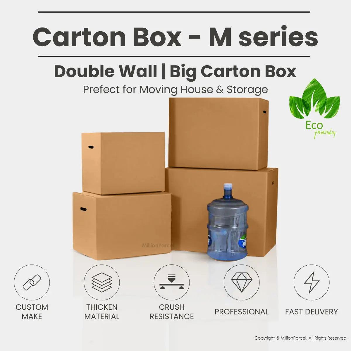 Carton Box - M series | Prefect for Moving House & Storage - MillionParcel