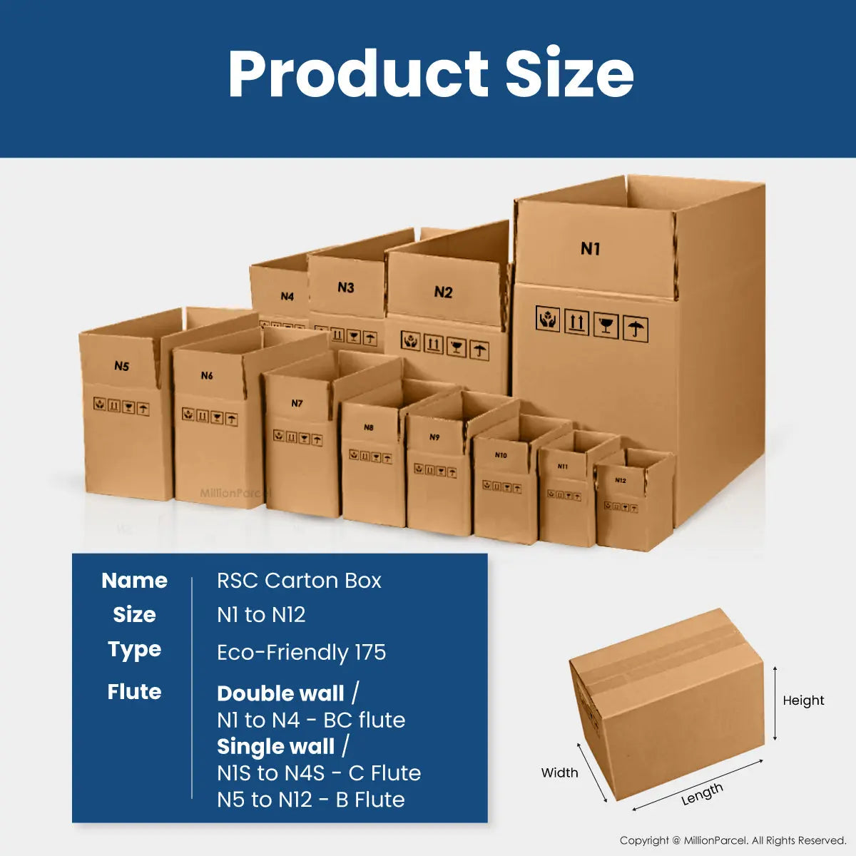 Carton Box - N Series | Most Popular Size in Singapore - MillionParcel