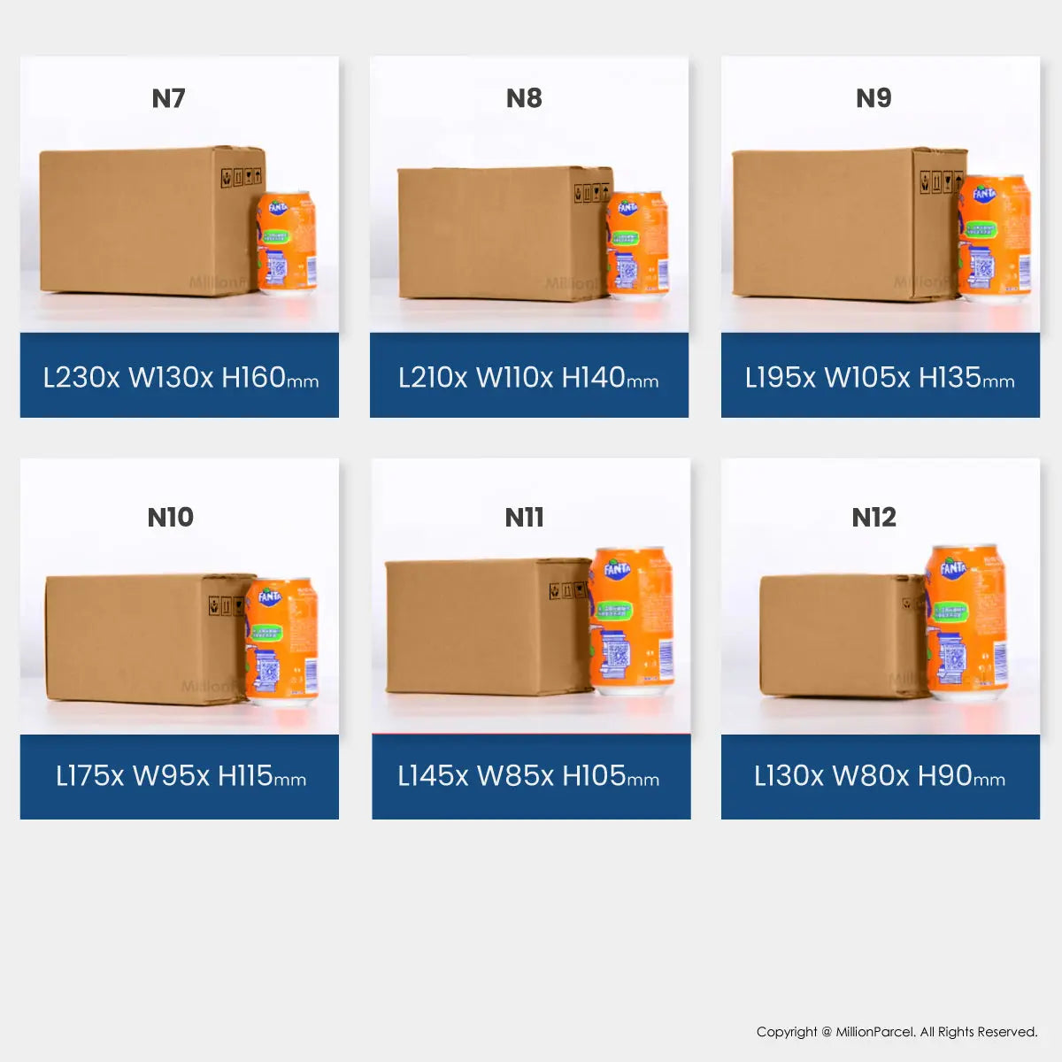 Carton Box - N Series | Most Popular Size in Singapore - MillionParcel