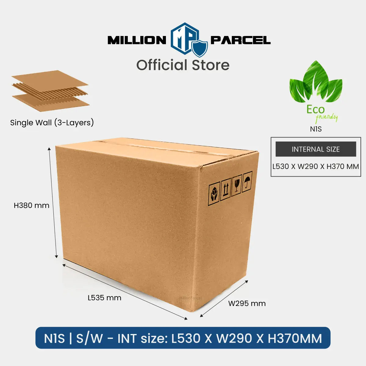 Carton Box - N Series | Most Popular Size in Singapore - MillionParcel