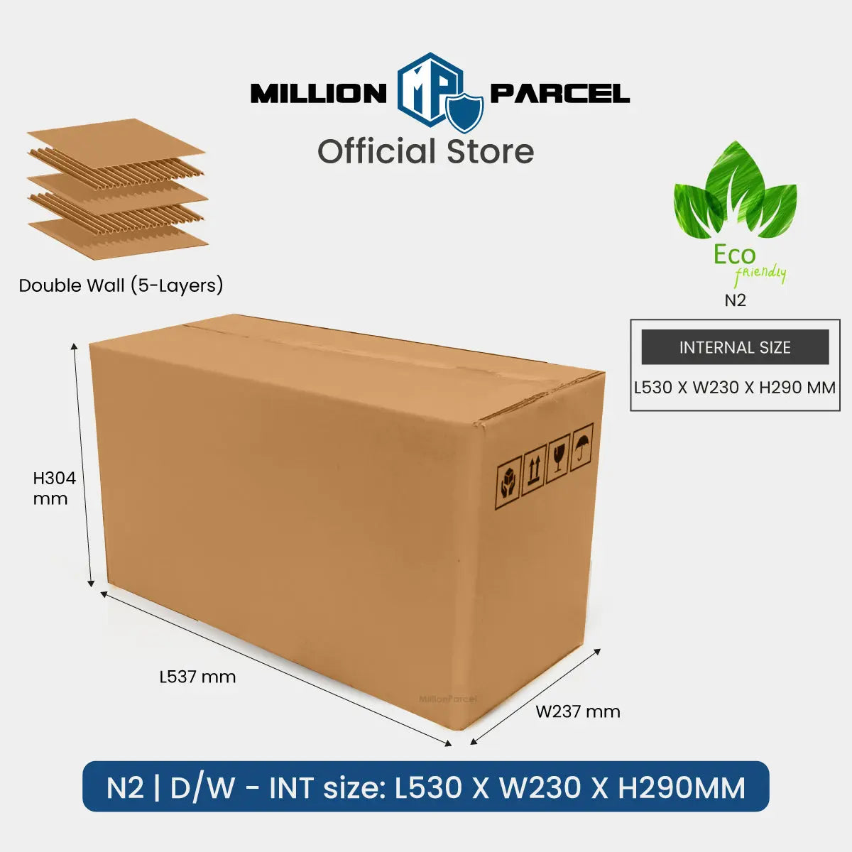 Carton Box - N Series | Most Popular Size in Singapore - MillionParcel