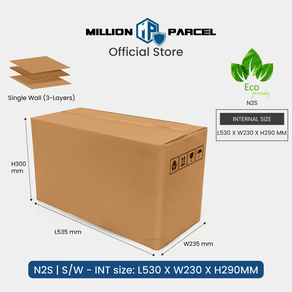 Carton Box - N Series | Most Popular Size in Singapore - MillionParcel