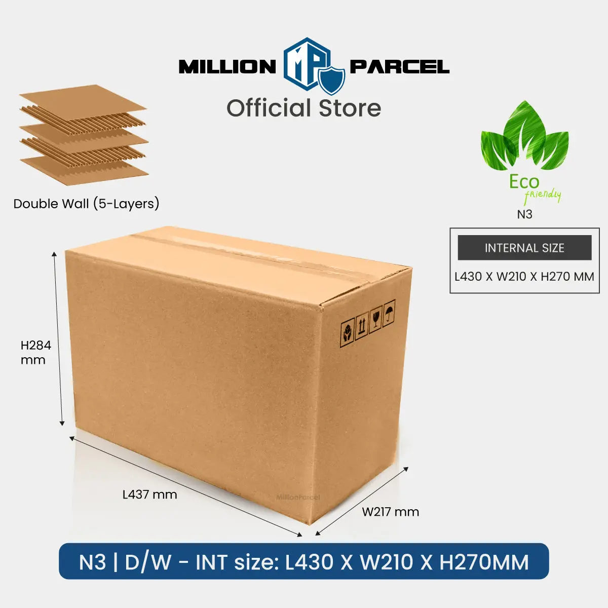 Carton Box - N Series | Most Popular Size in Singapore - MillionParcel