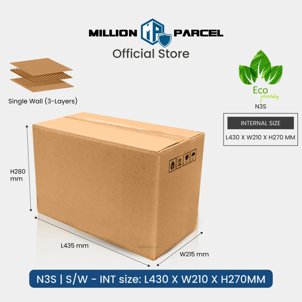 Carton Box - N Series | Most Popular Size in Singapore - MillionParcel