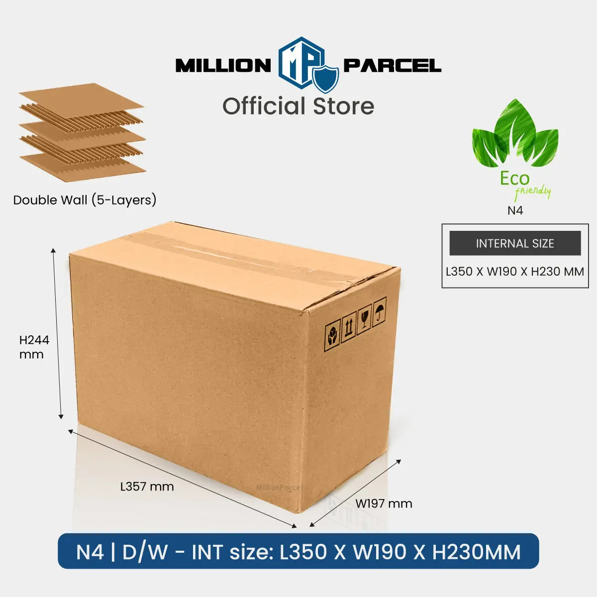 Carton Box - N Series | Most Popular Size in Singapore - MillionParcel