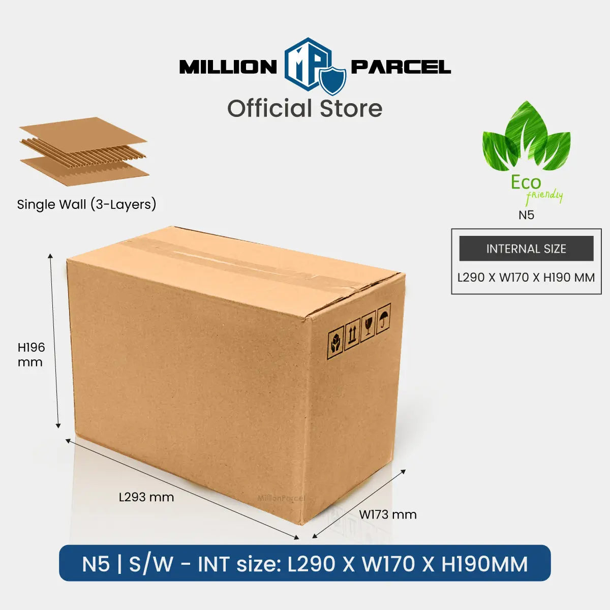 Carton Box - N Series | Most Popular Size in Singapore - MillionParcel