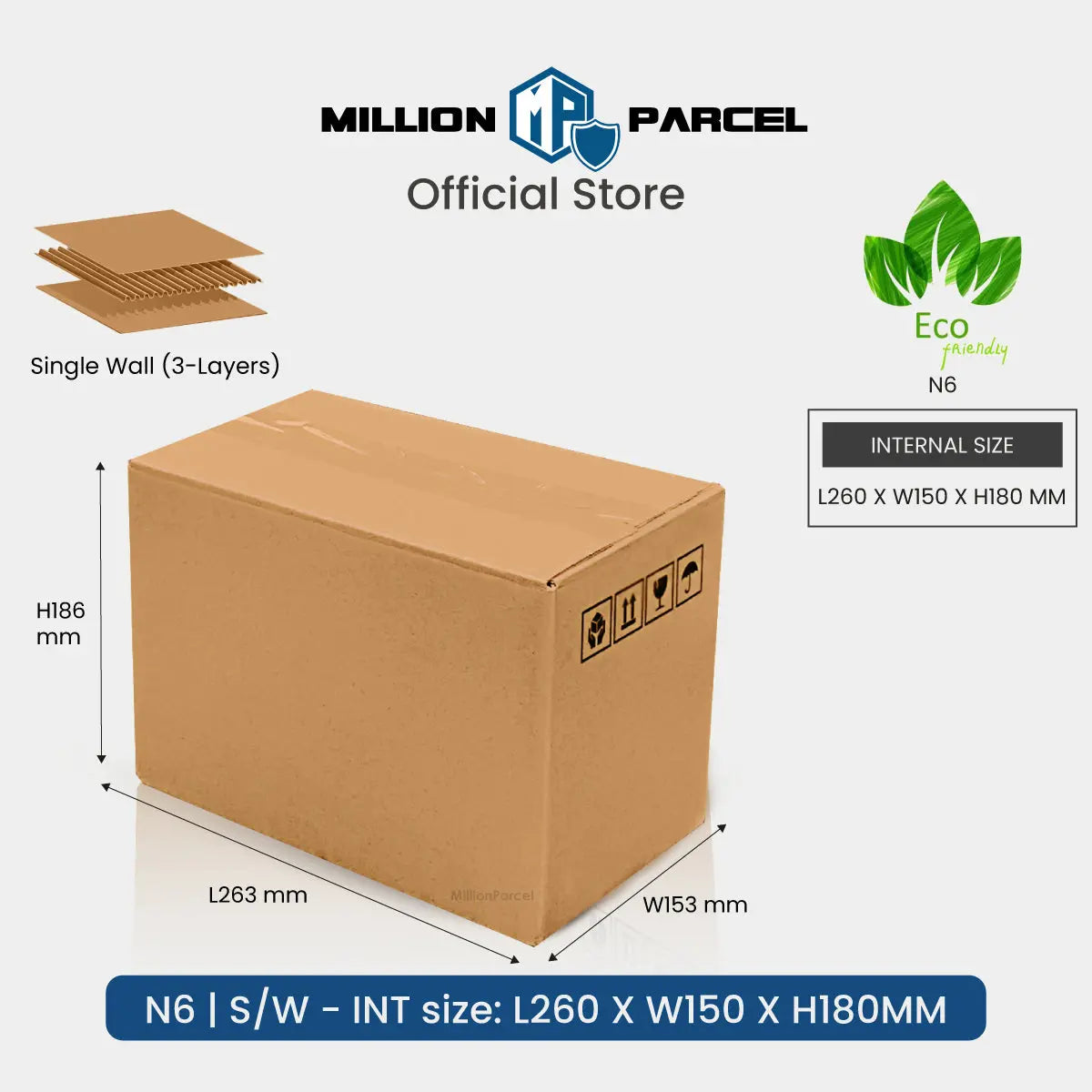 Carton Box - N Series | Most Popular Size in Singapore - MillionParcel