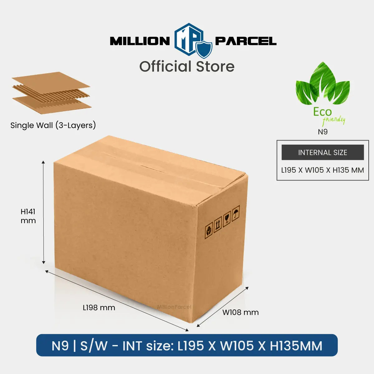 Carton Box - N Series | Most Popular Size in Singapore - MillionParcel