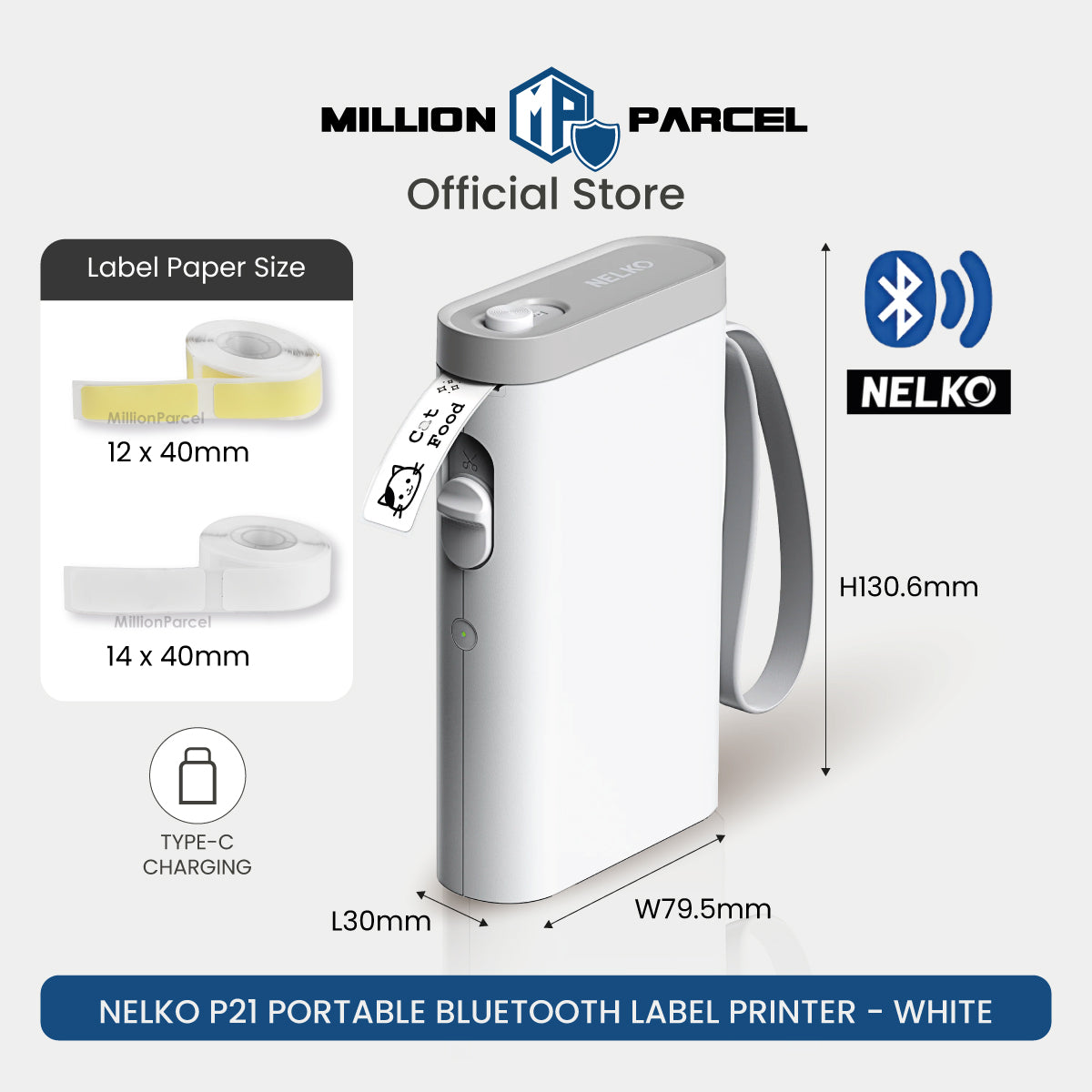 NELKO Thermal Printer | POLONO Name Label Printer - MillionParcel