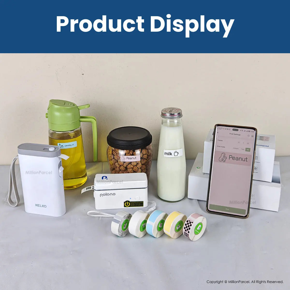 Nelko P21 & Polono P31S White Paper Sticker | Waterproof and Tear-proof Label - MillionParcel