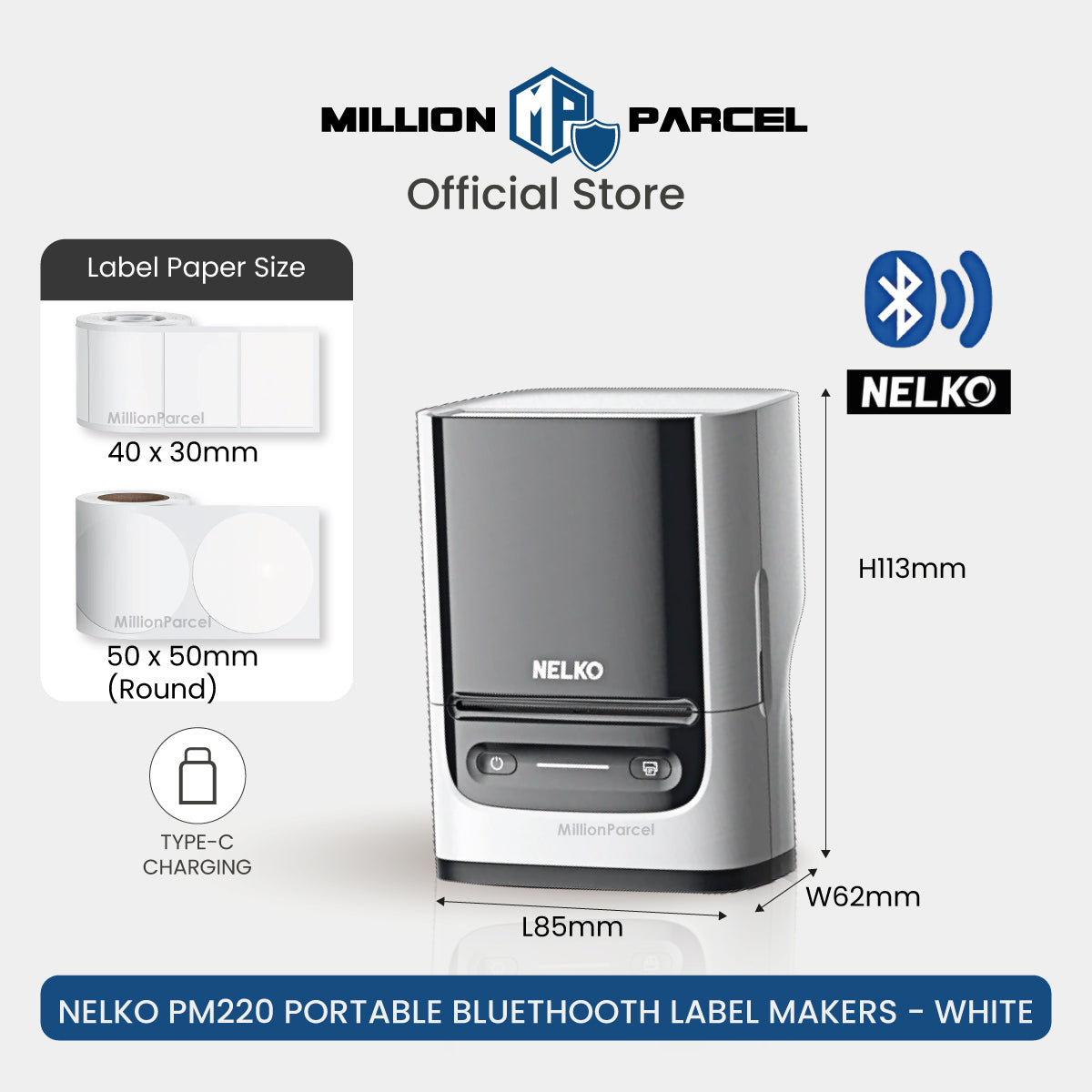 NELKO Thermal Printer | POLONO Name Label Printer - MillionParcel