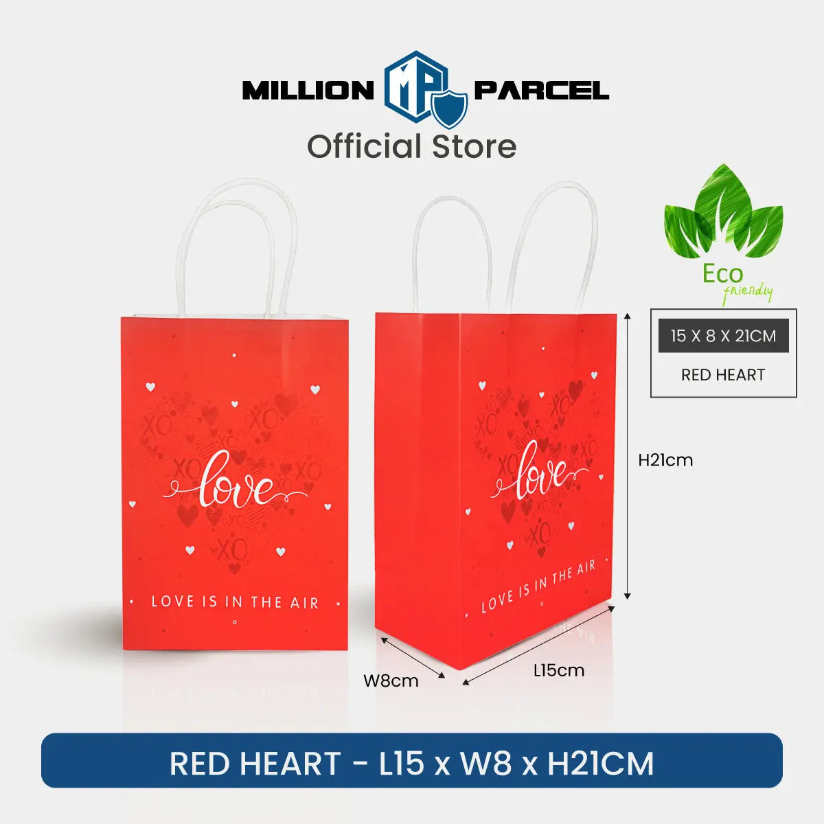 Thank You Paper Bag | Love Gift Bag - MillionParcel