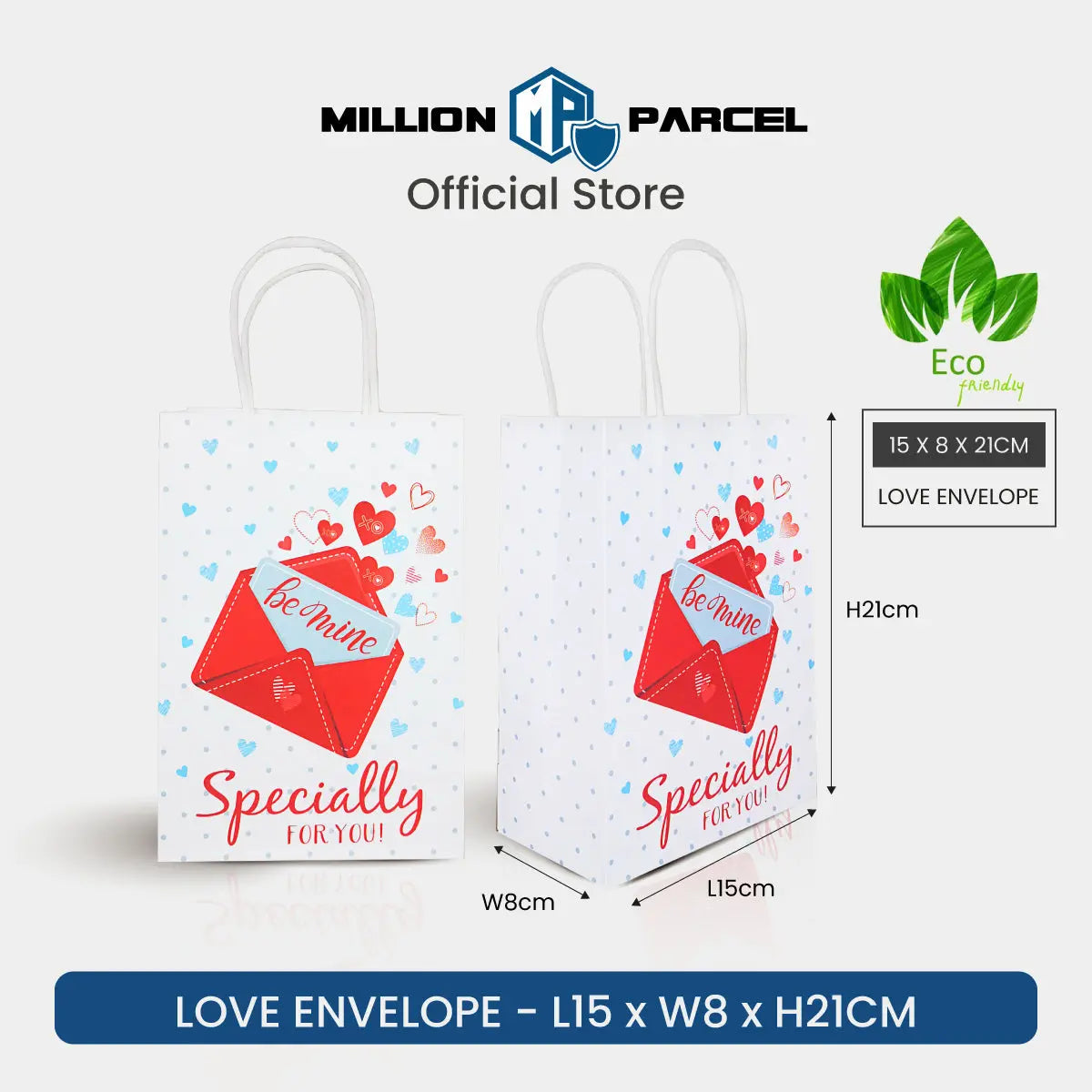 Thank You Paper Bag | Love Gift Bag - MillionParcel