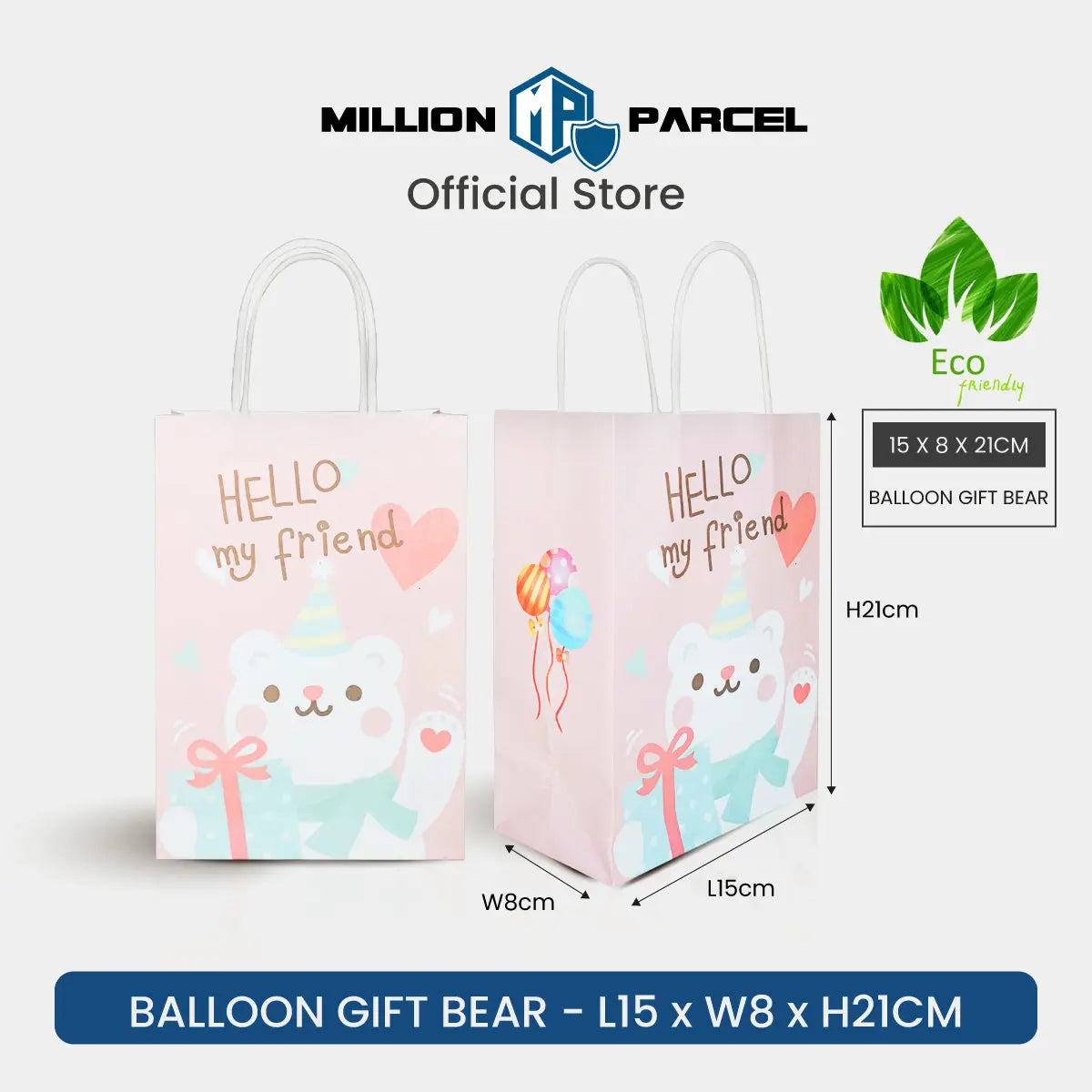 Thank You Paper Bag | Love Gift Bag - MillionParcel