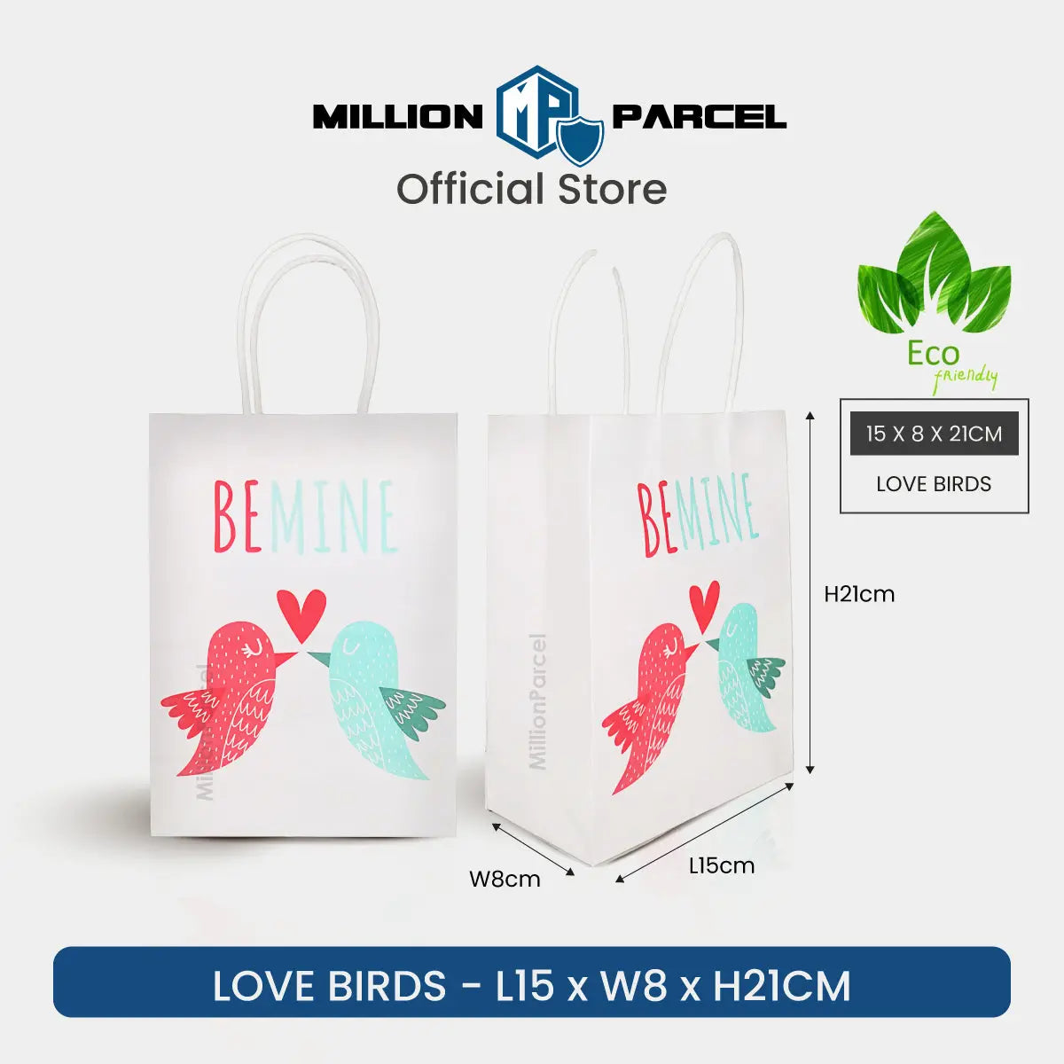 Thank You Paper Bag | Love Gift Bag - MillionParcel