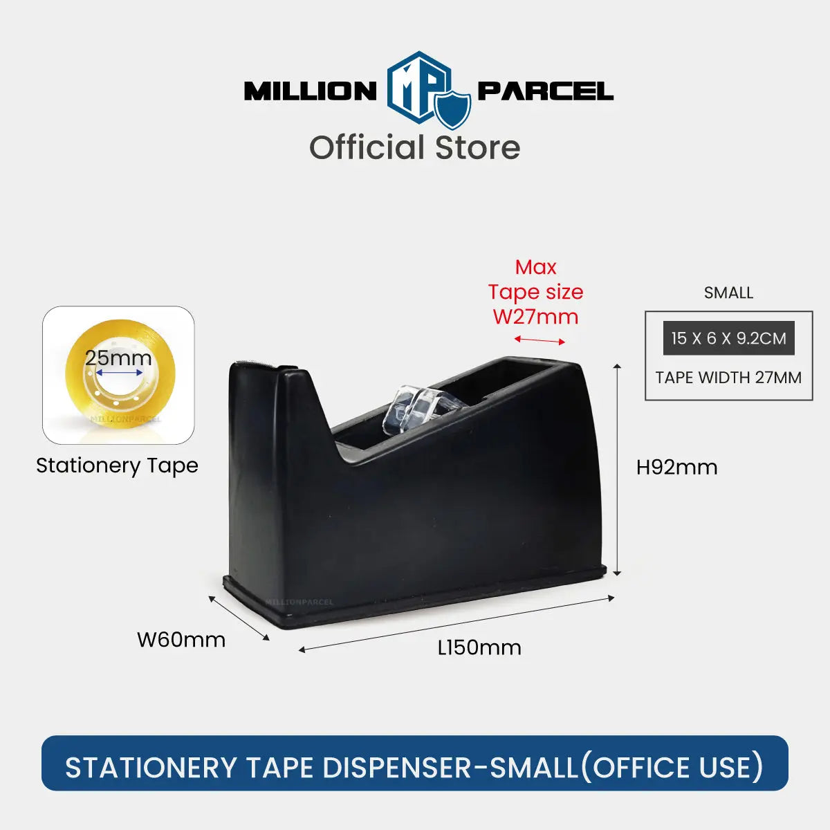 Stationery Tape Dispenser | Prefect for office & packing use - MillionParcel