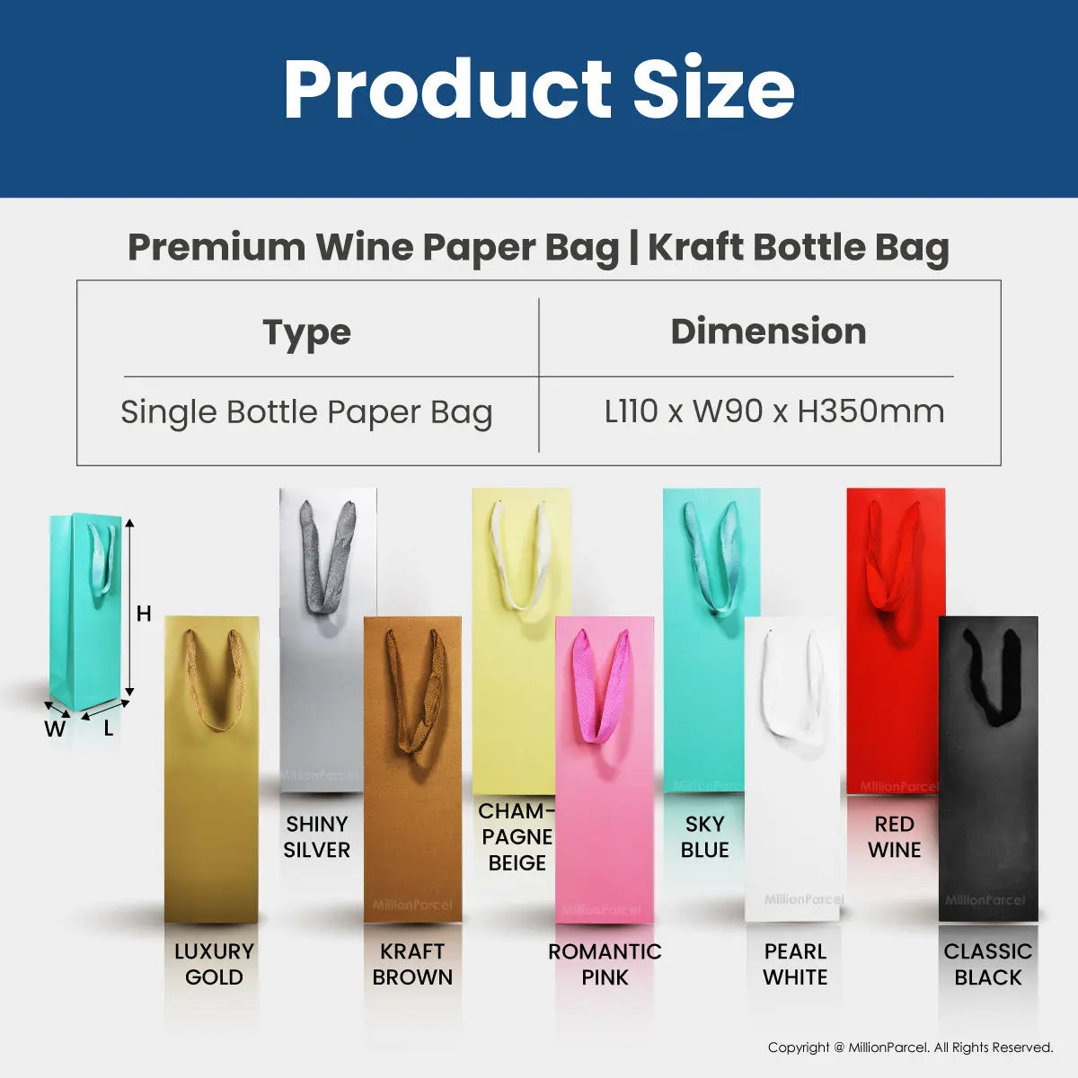 Premium Wine Paper Bag | Wine Gift Bag - MillionParcel