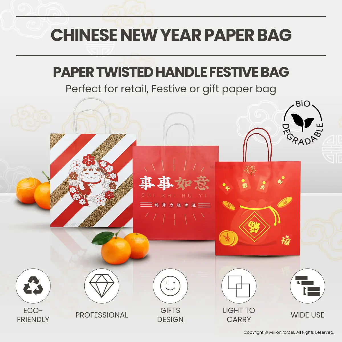 Chinese New year Paper Bag | CNY Paper Bag - MillionParcel - MillionParcel