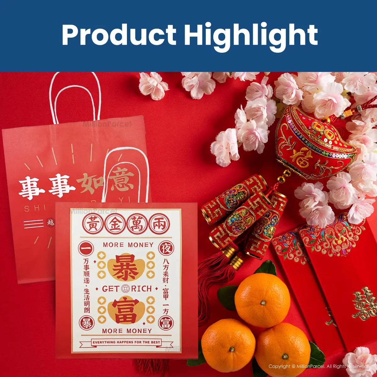 Chinese New year Paper Bag | CNY Paper Bag - MillionParcel - MillionParcel