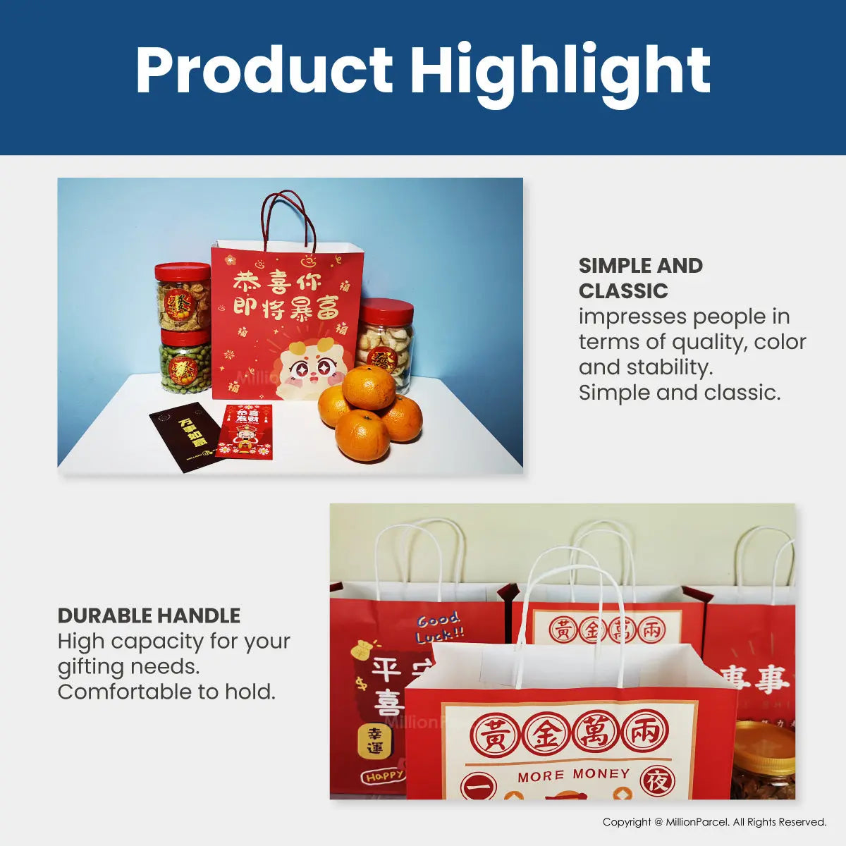 Chinese New year Paper Bag | CNY Paper Bag - MillionParcel - MillionParcel